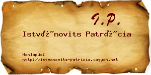 Istvánovits Patrícia névjegykártya